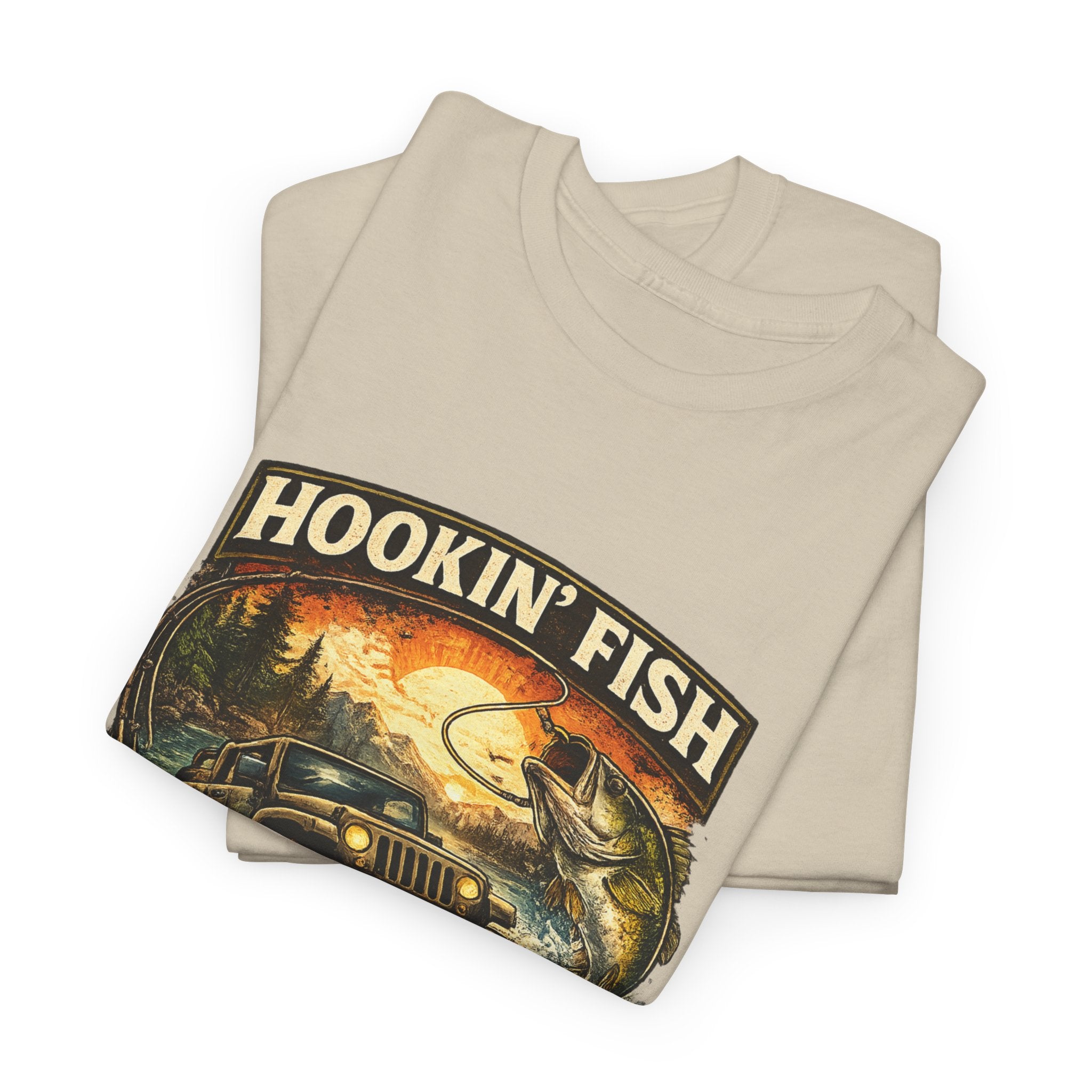 Hookin' Fish Adventure T-Shirt — Live the Adventure Fishing Tee