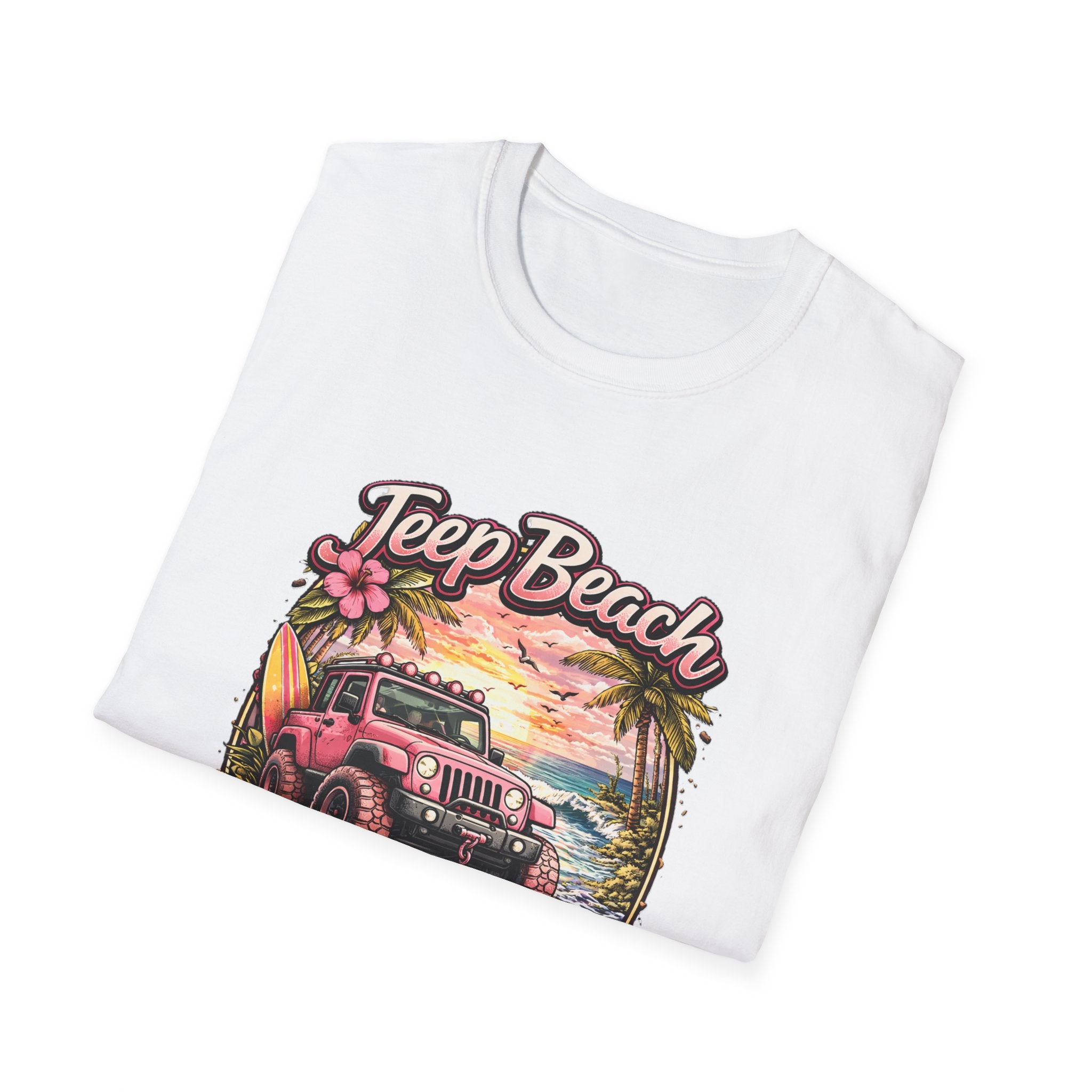 Jeep Beach 2026 Daytona Beach T-Shirt - Vintage Surf Jeep Graphic