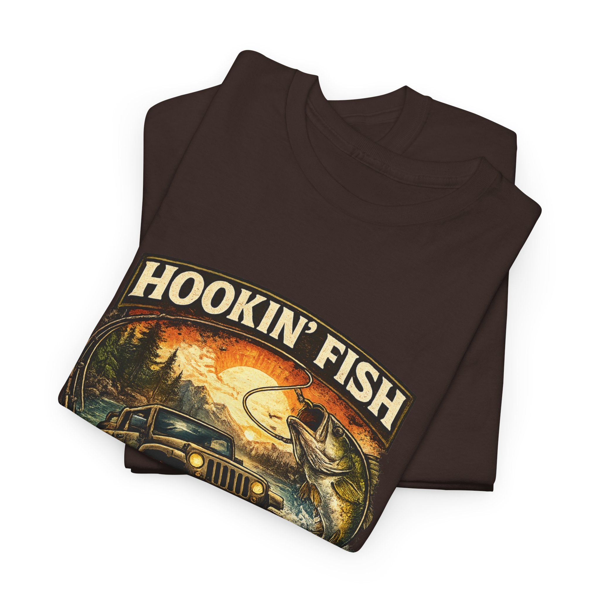 Hookin' Fish Adventure T-Shirt — Live the Adventure Fishing Tee