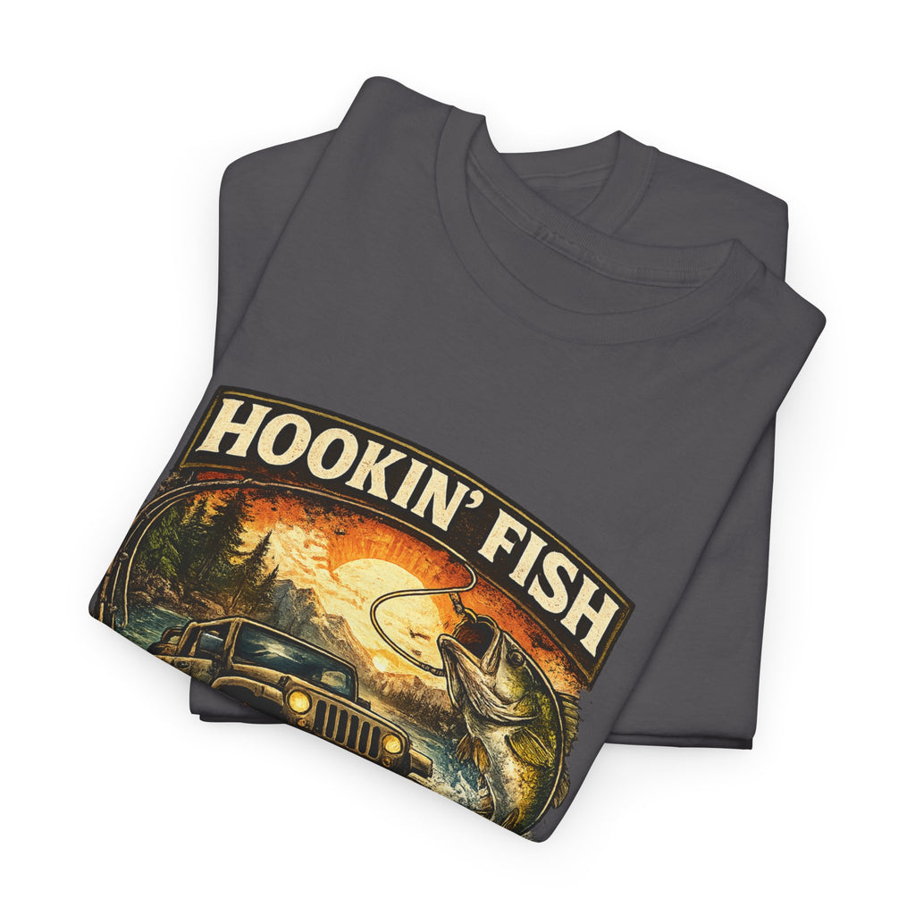 Hookin' Fish Adventure T-Shirt — Live the Adventure Fishing Tee