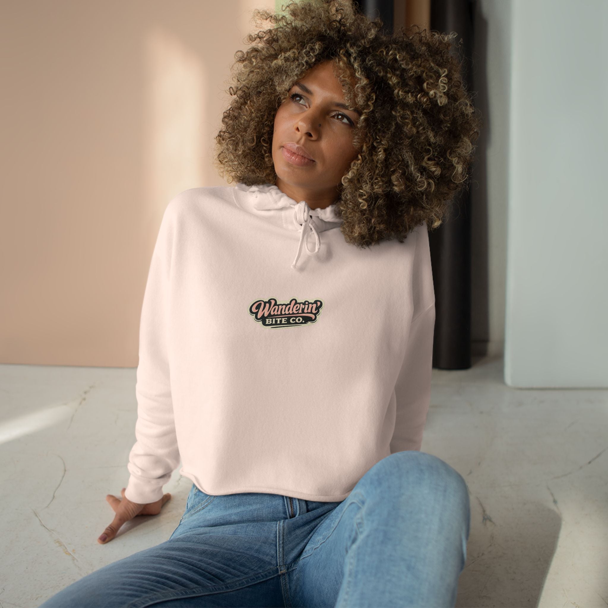 Crop Hoodie — Wanderlit Mountain Scene Cropped Hoodie