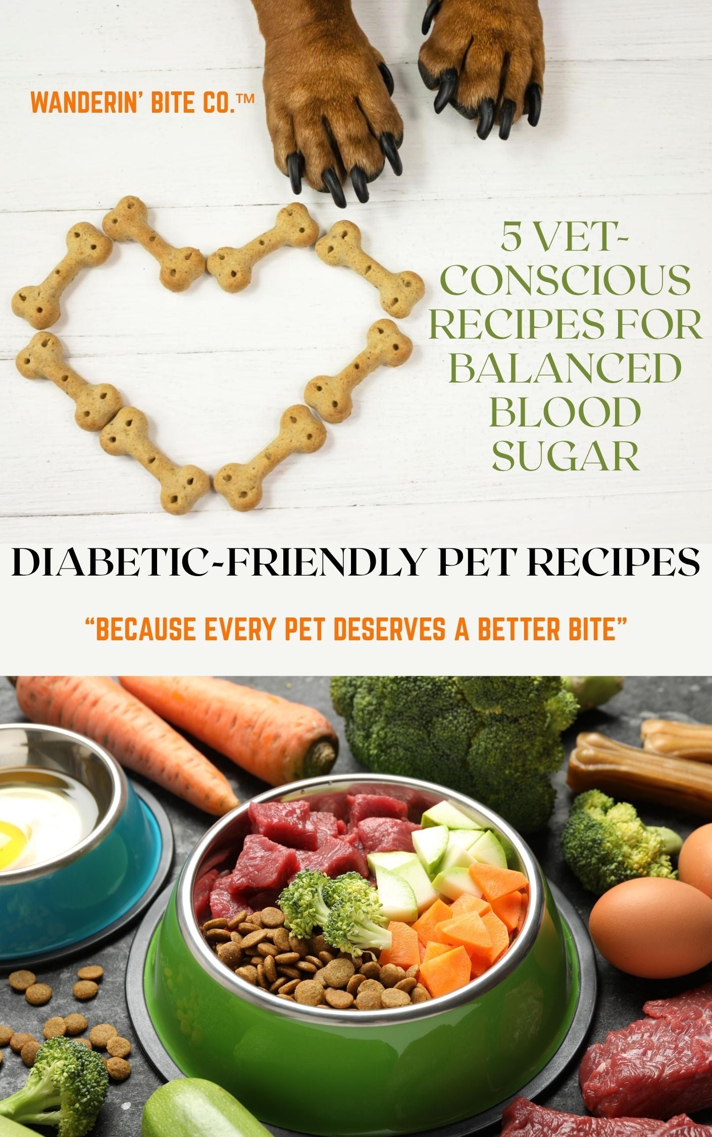 Diabetic Dog Cookbook PDF | 5 Homemade Low Carb Dog Recipes for Blood Sugar Support