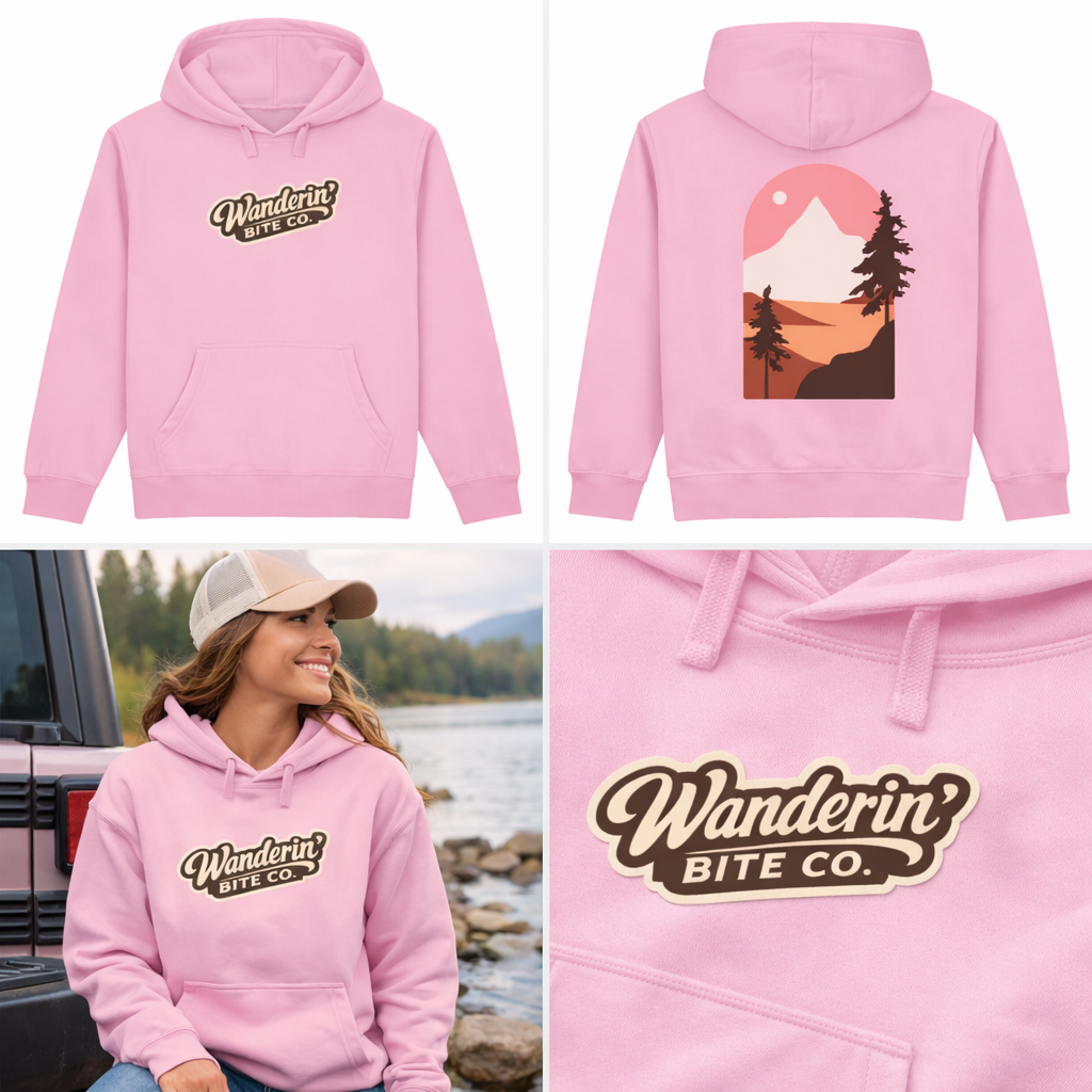 Crop Hoodie — Wanderlit Mountain Scene Cropped Hoodie
